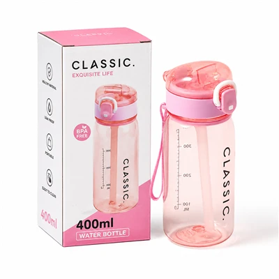 400 ml-es hordozható szalma gyerek vizespalack